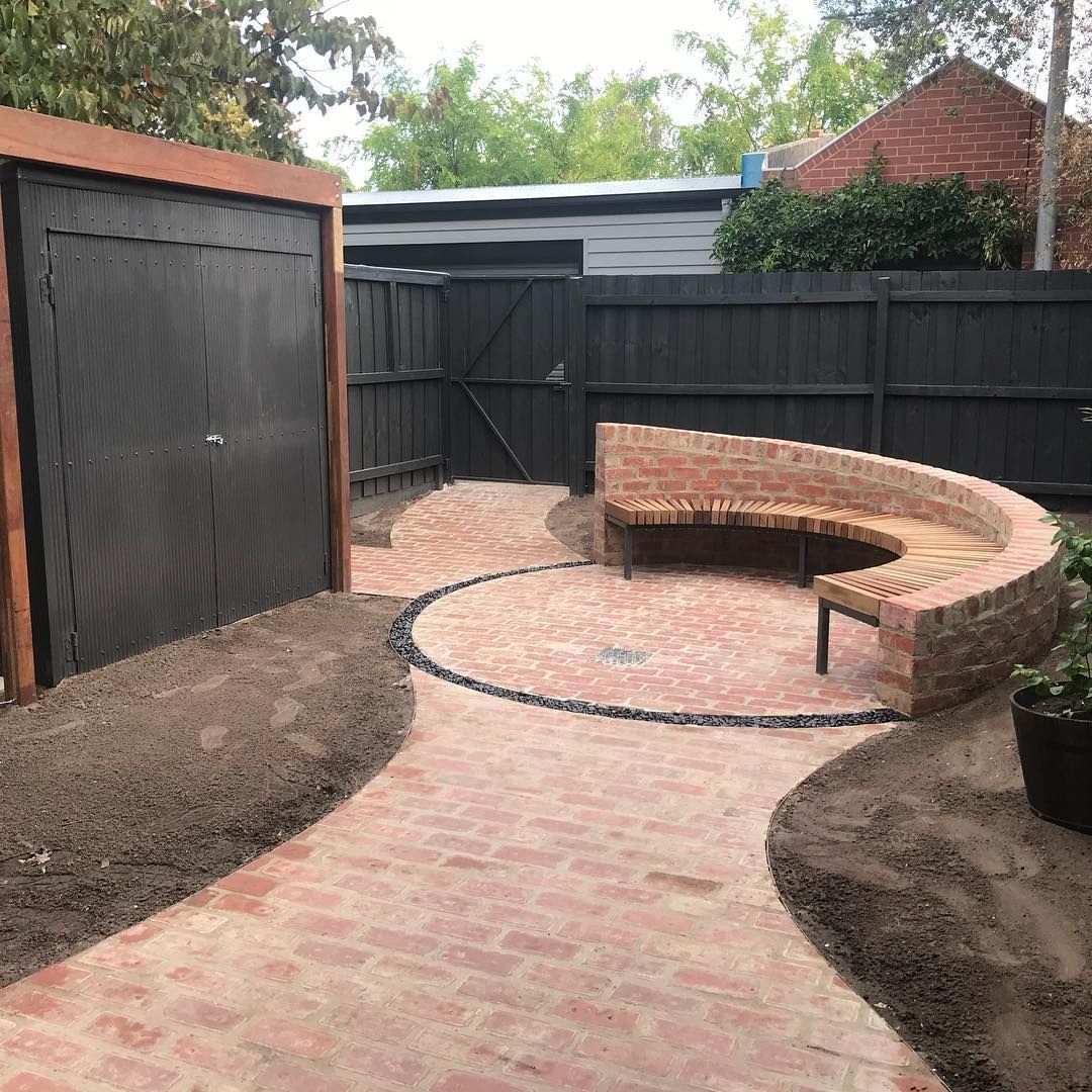 brick paving backyard