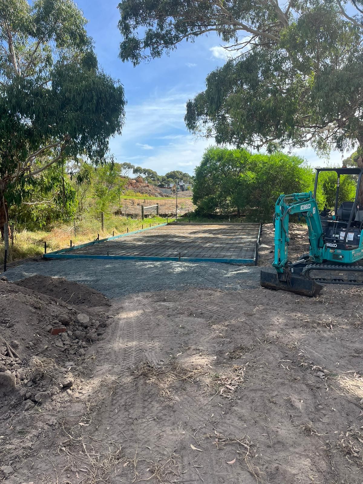 formwork for a concrete slab for a backyard shed in inverloch bass coast