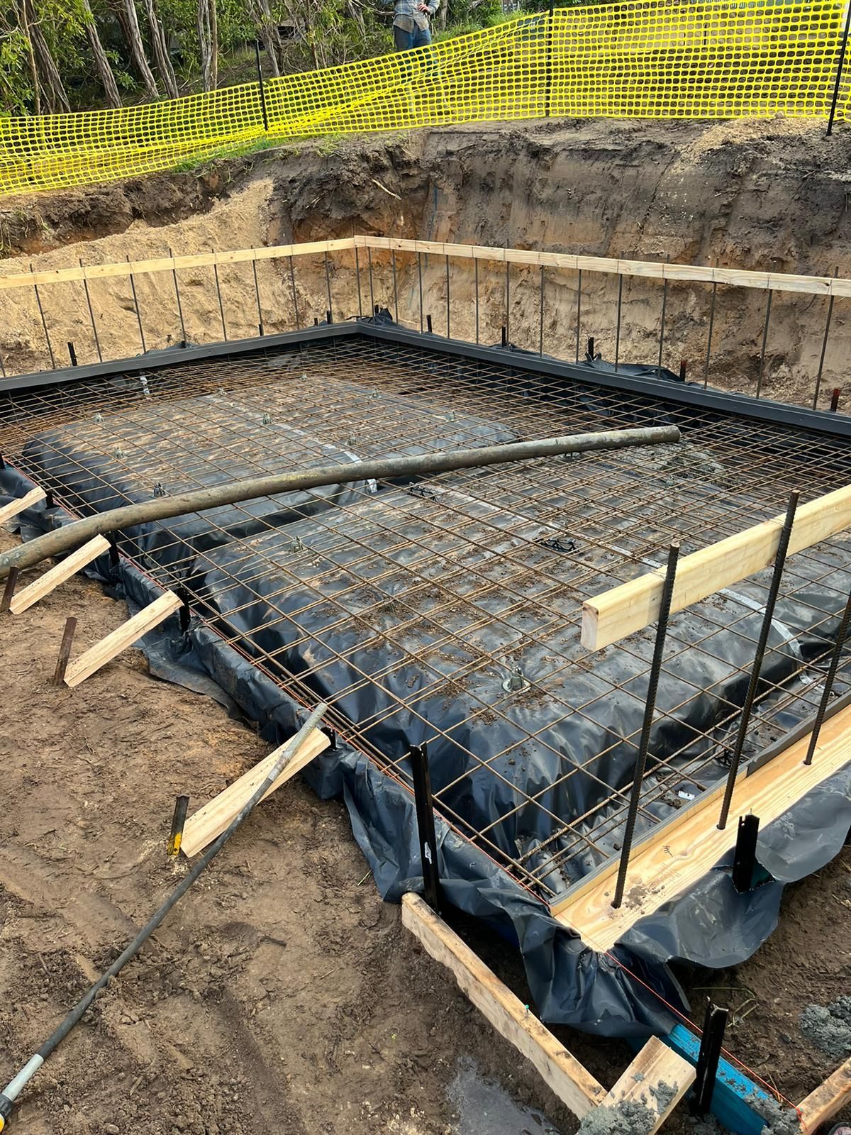 the formwork for a basement concrete slab about to be poured in inverloch