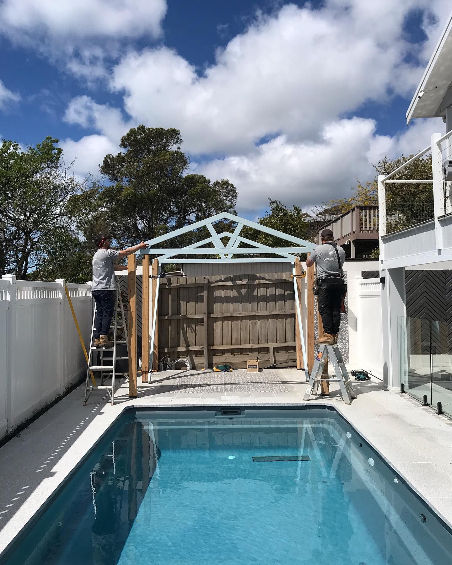 poolside pergola