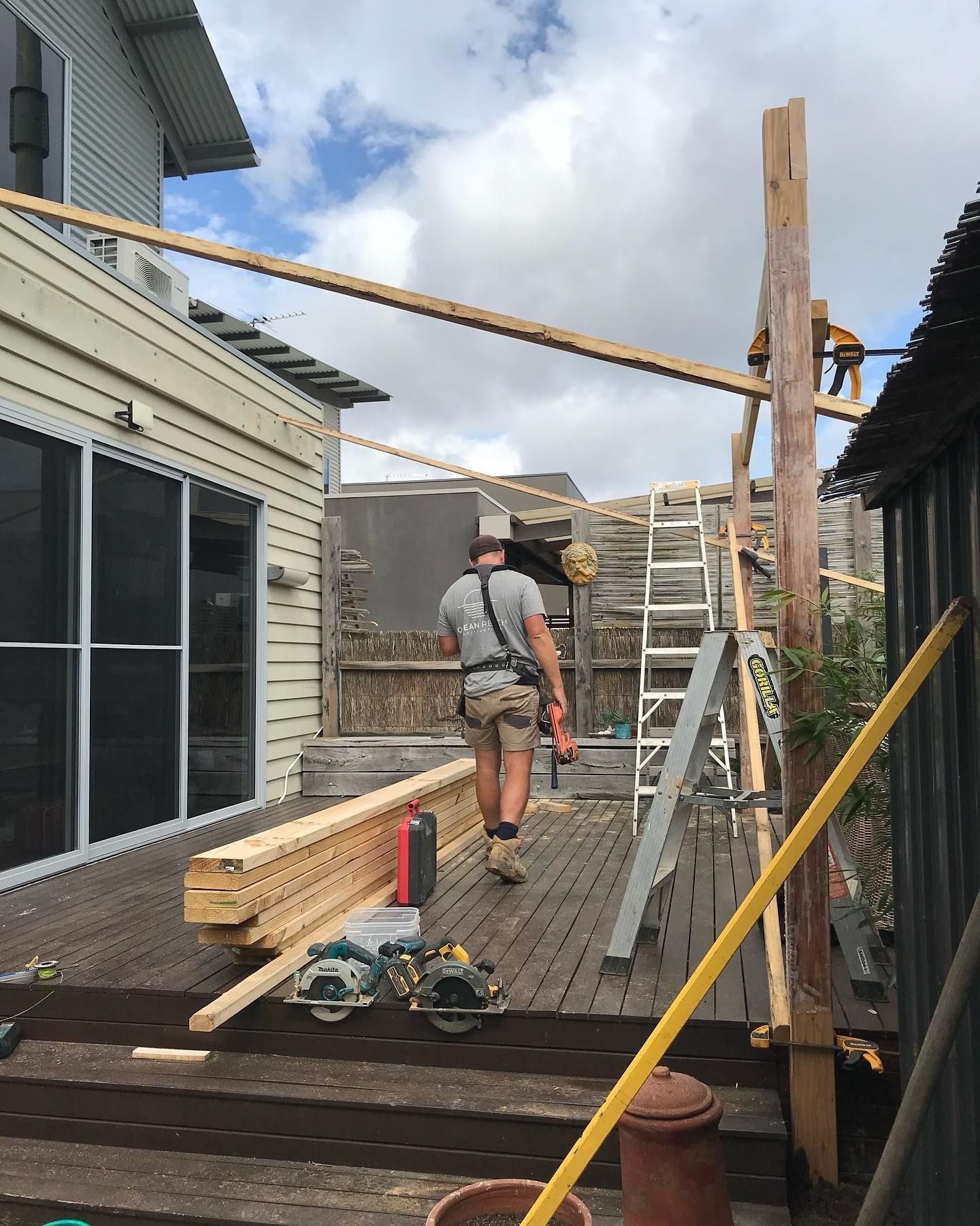 rhyll pergola construction backyard