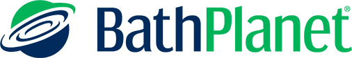 BathPlanet logo with blue and green swirl icon and text