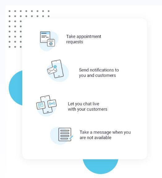 A graphic showing how to take appointment requests