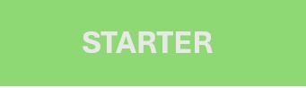 The word starter is written in white on a green background.