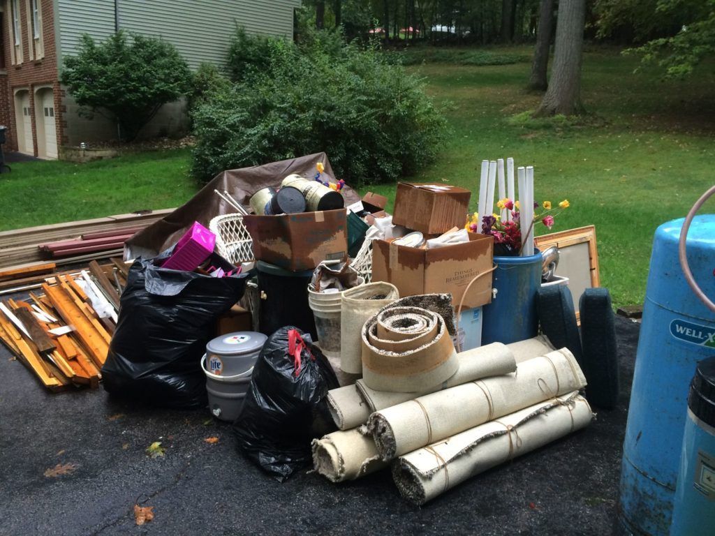 Collection of household junk items ready for professional junk hauling in Maryland