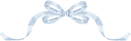 Light blue ribbon bow.