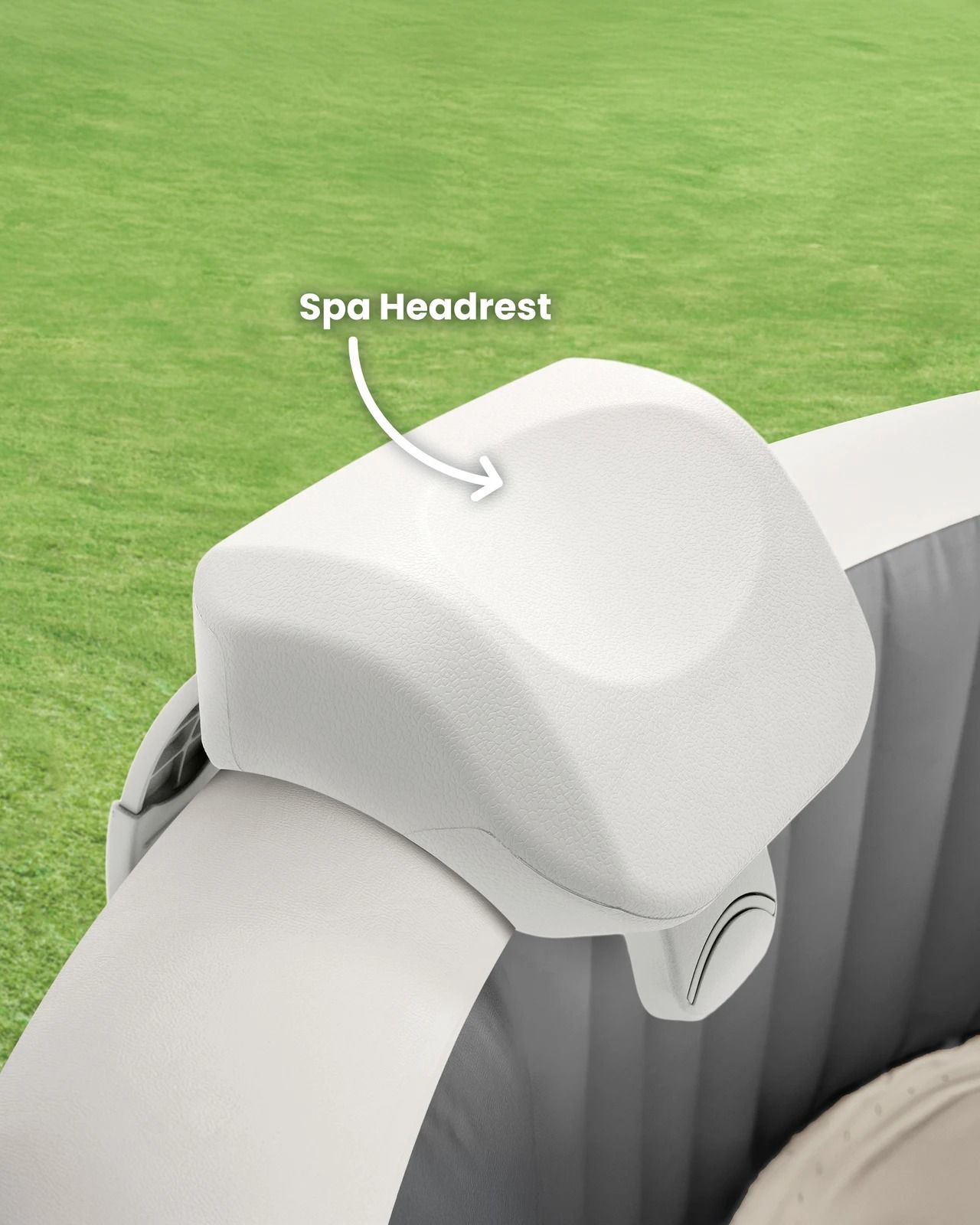 PureSpa Greywood Deluxe Round Inflatable Bubble Spa Set - 4-Person