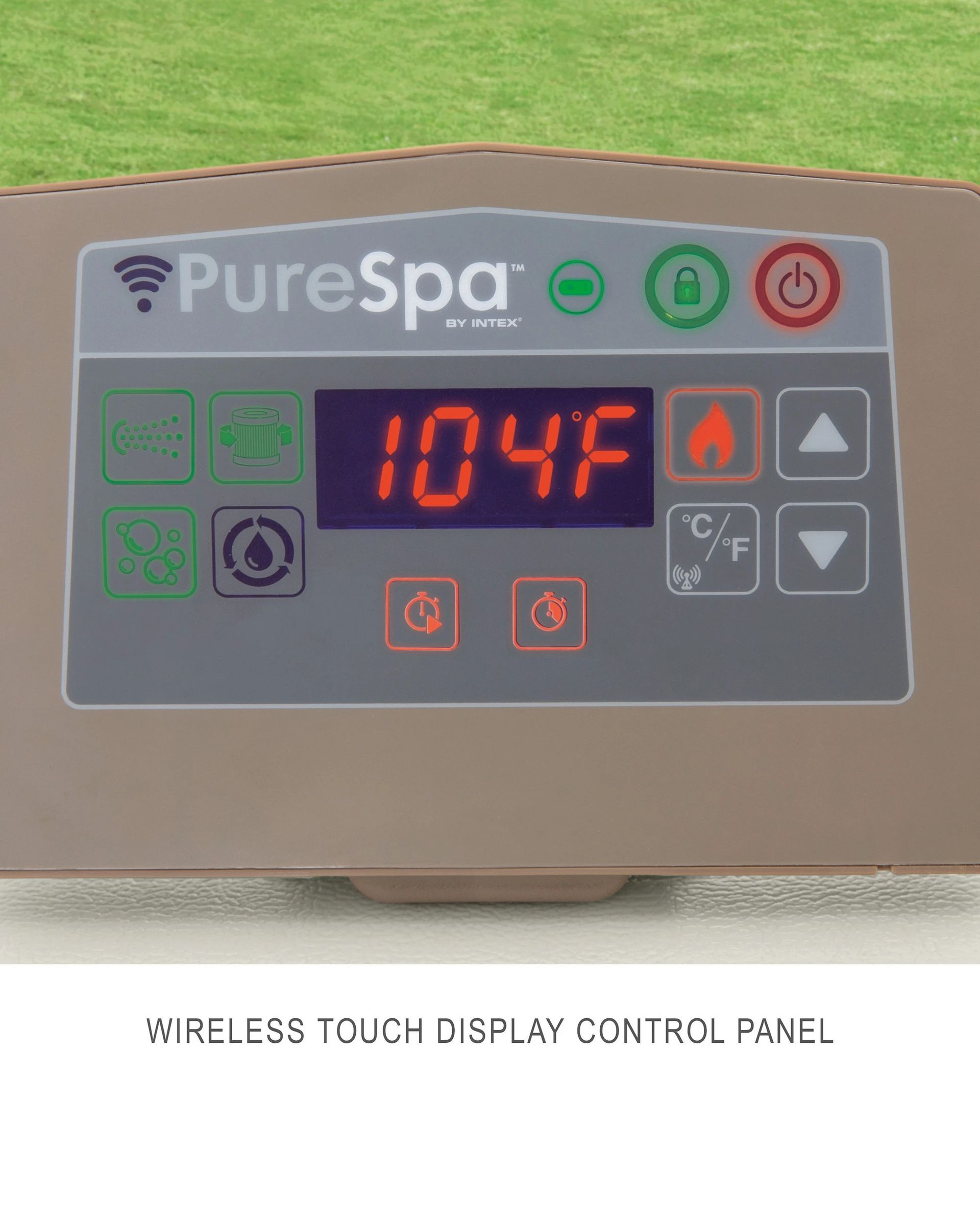 PureSpa Calacatta Square Jet and Bubble Deluxe Inflatable Spa Set - 4 Person
