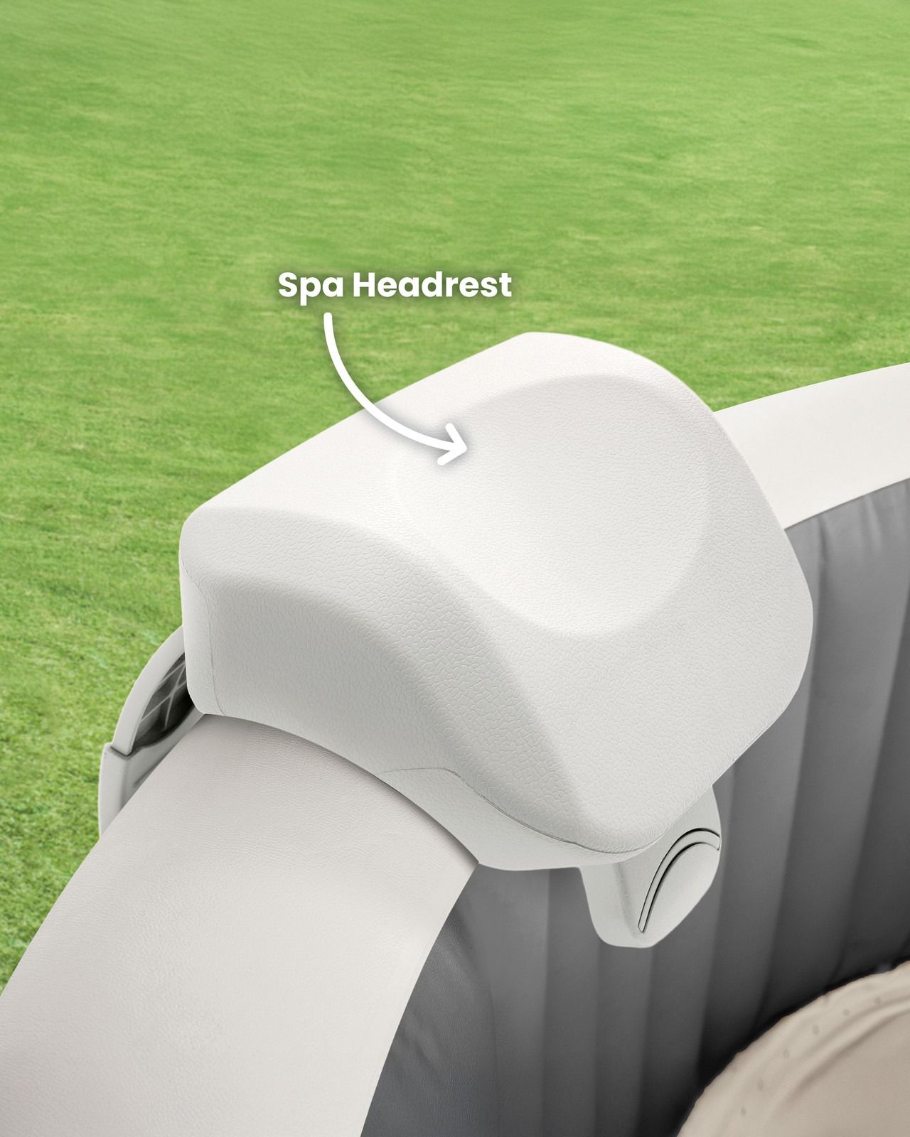 PureSpa Greywood Deluxe Round Bubble Inflatable Spa Set - 6-Person