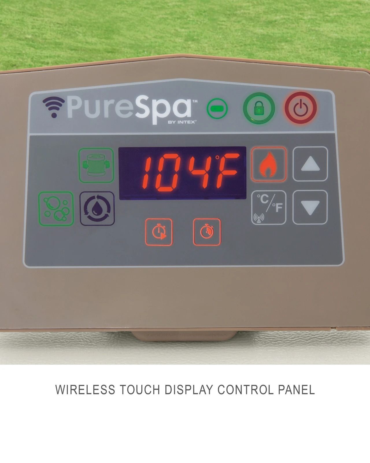 PureSpa™ Chevron Deluxe Square Inflatable Spa Set - 4 Person