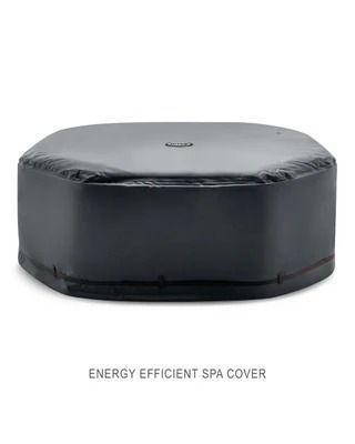 PureSpa Slate Gray Octagon Bubble Inflatable Spa Set - 4 Person