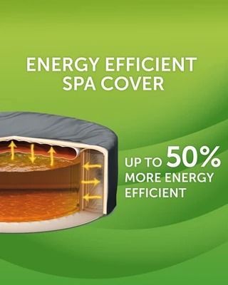PureSpa Slate Gray Octagon Bubble Inflatable Spa Set - 4 Person