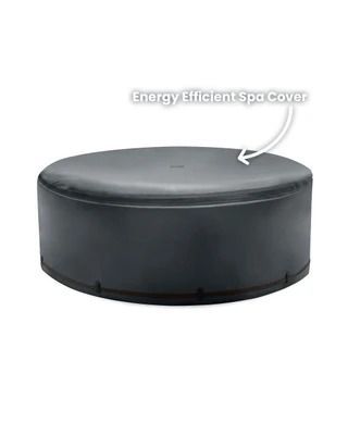 PureSpa Olive Green Round Bubble Inflatable Spa Set - 6-Person