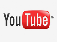 a youtube logo on a white background
