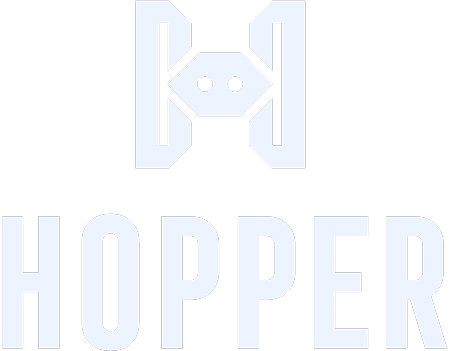 White logo of 