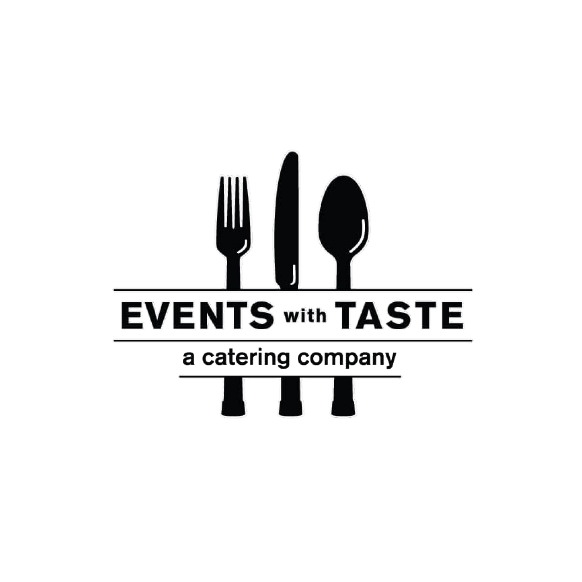 The logo of Events with Taste, a catering company.