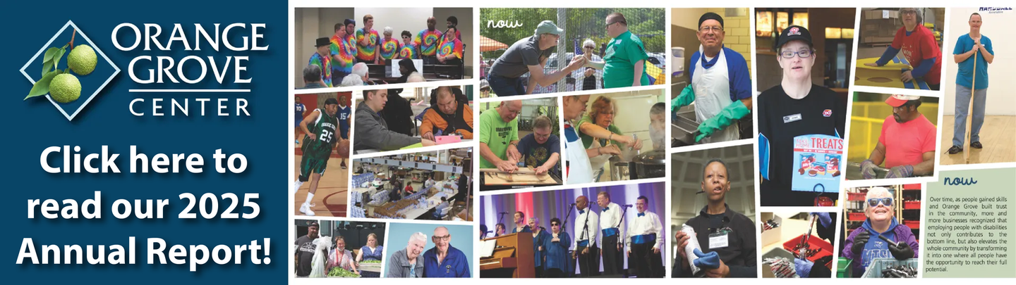 An image advertising Orange Grove Center's 2025 Annual Report.