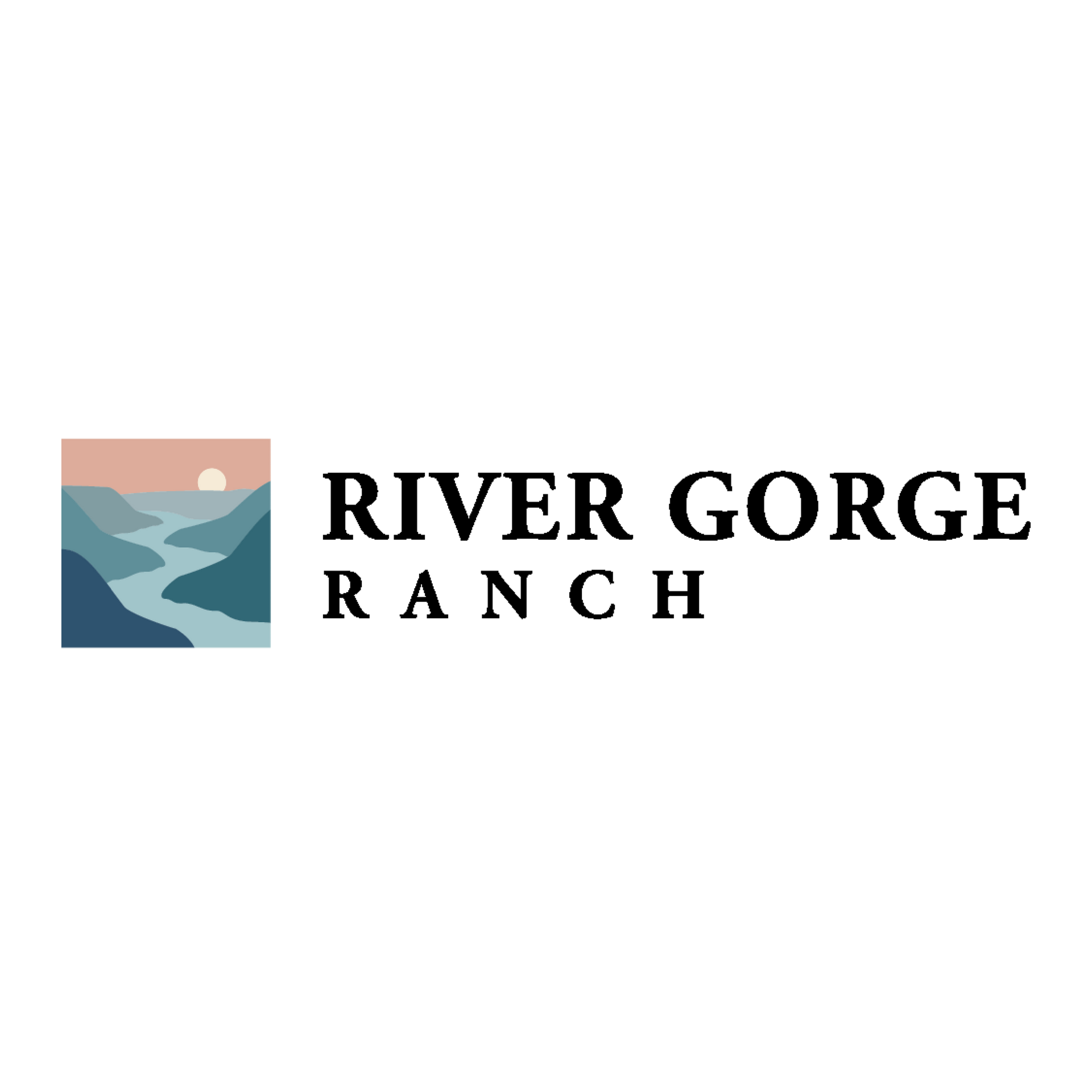 The logo of River Gorge Ranch.