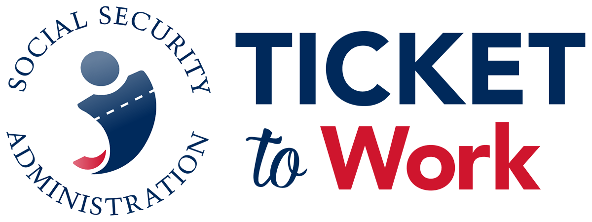 The logo of the Social Security Administration's Ticket to Work program.