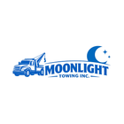 Blue Moonlight Towing Inc. logo with tow truck and crescent moon with stars