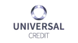 Universal Credit logo with gray circular icon above dark blue text on white background