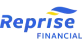 Reprise Financial logo in blue and yellow on a white background