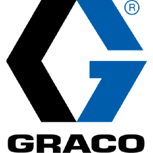 A black and blue logo for graco paint