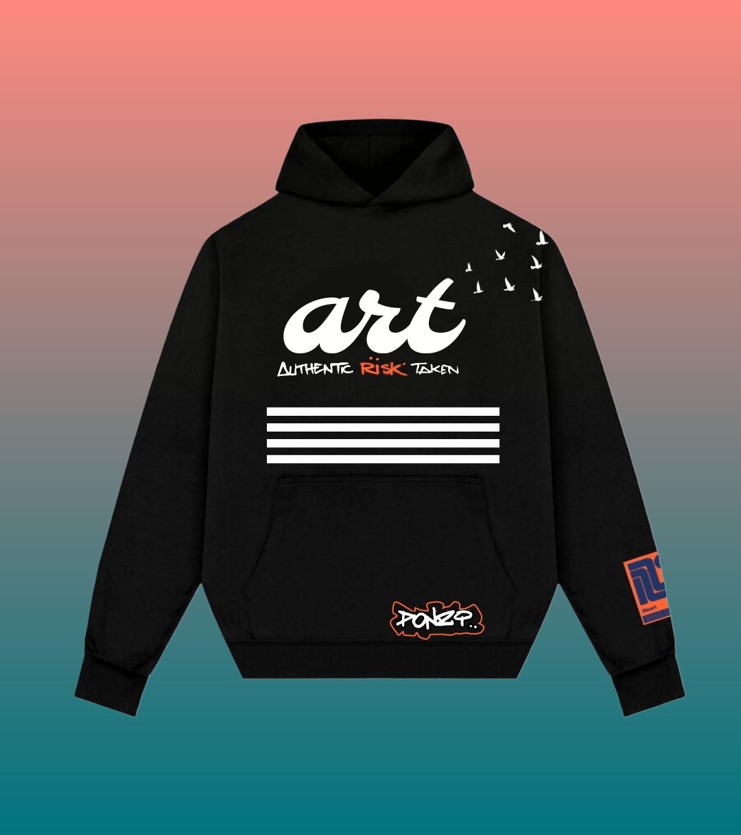 Black hoodie with 