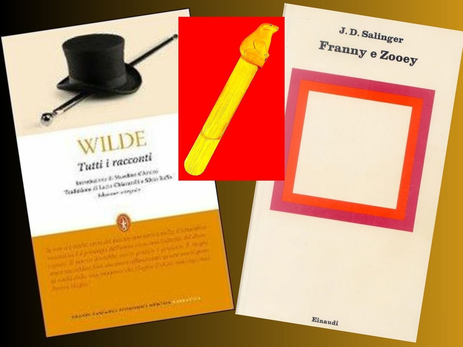 cover libro racconti oscar wilde e libro salinger