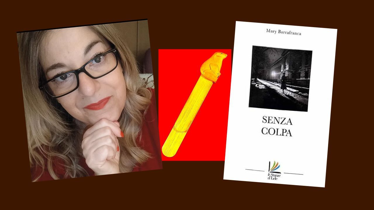 foto mary barrafranca cover libro senza colpa segnalibro orso