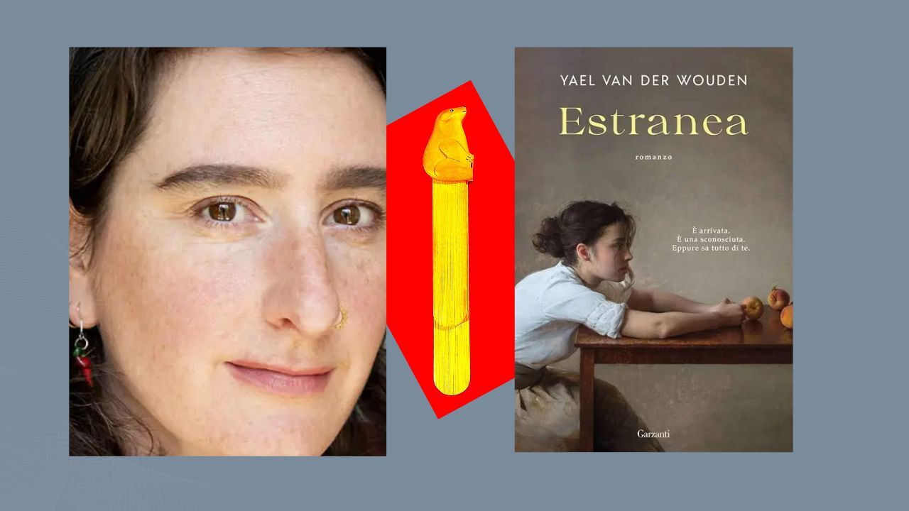 ritratto scrittrice olandese yael van der wouden e cover romanzo estranea