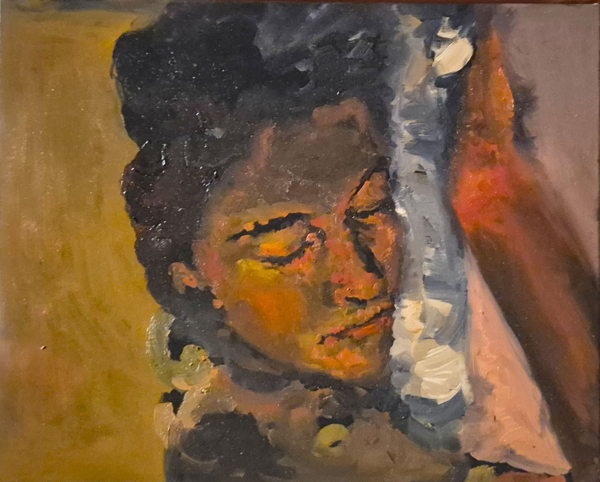 Pittura olio su tela di Danielle McKinney ritratto donna