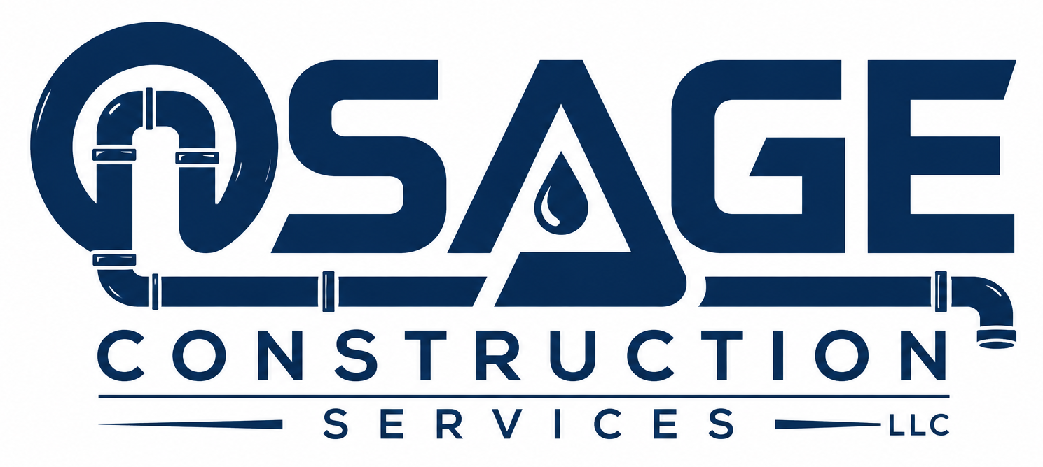 Tailgate Construction logo with blue pickup truck and house outline