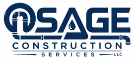 Tailgate Construction logo with blue pickup truck and house outline
