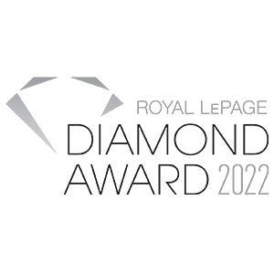 The logo for the royal lepage diamond award 2022.