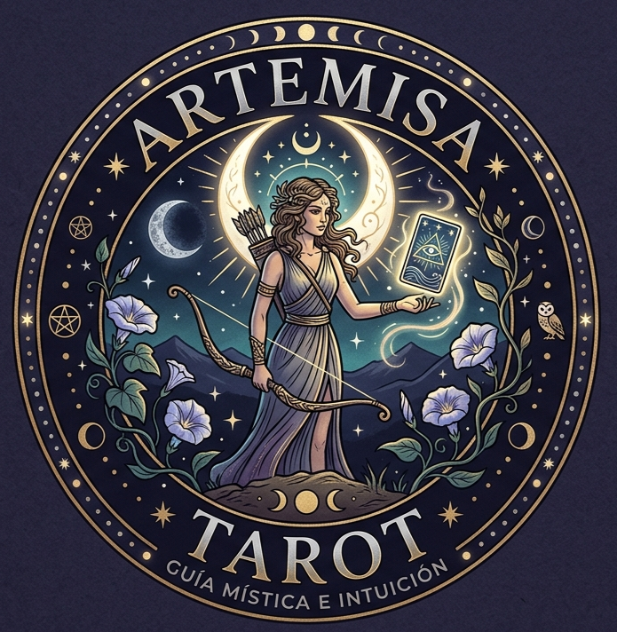 Logotipo de Artemisa Tarot, guía mística e intuición