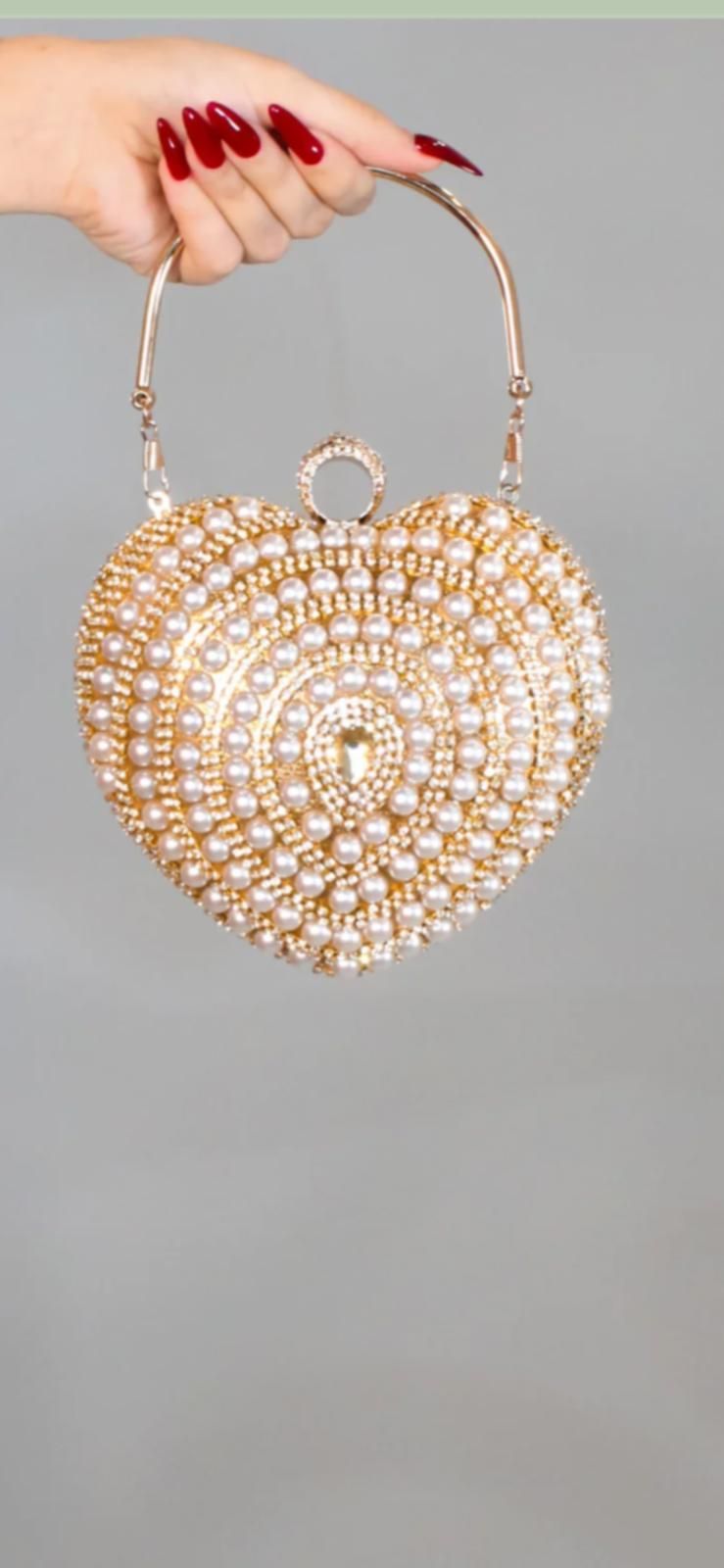 The heart purse gold