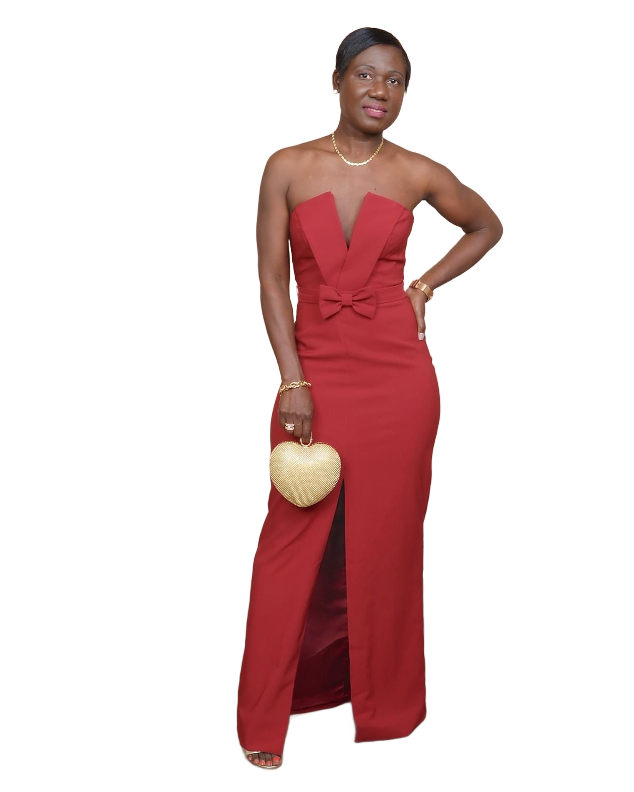 Impress me maxi dress - burgundy