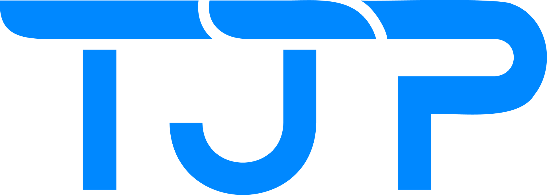 Blue logo with the letters 