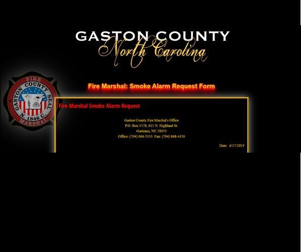 A web page for gaston county north carolina