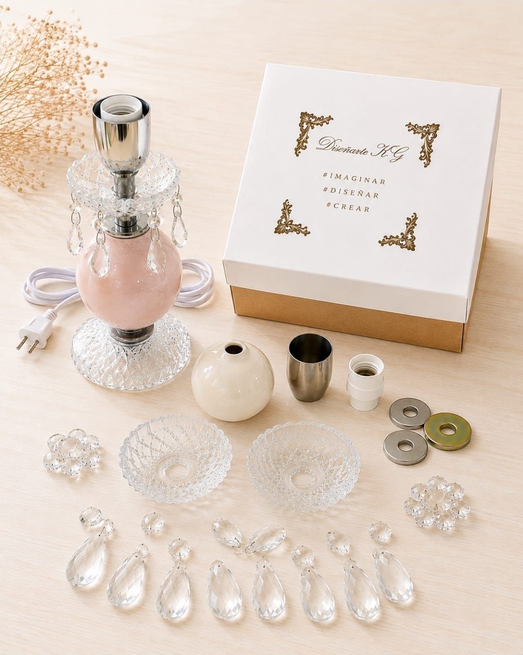 Kit DIY Velador Shabby Chic