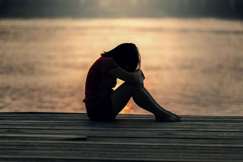 depressed person