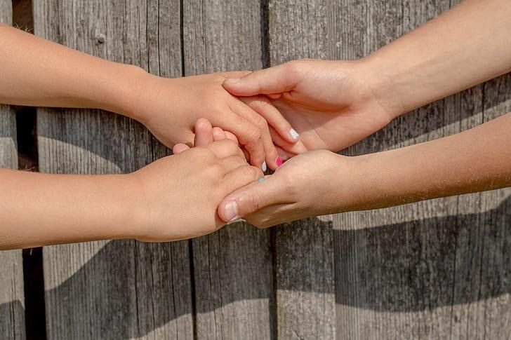 holding hand