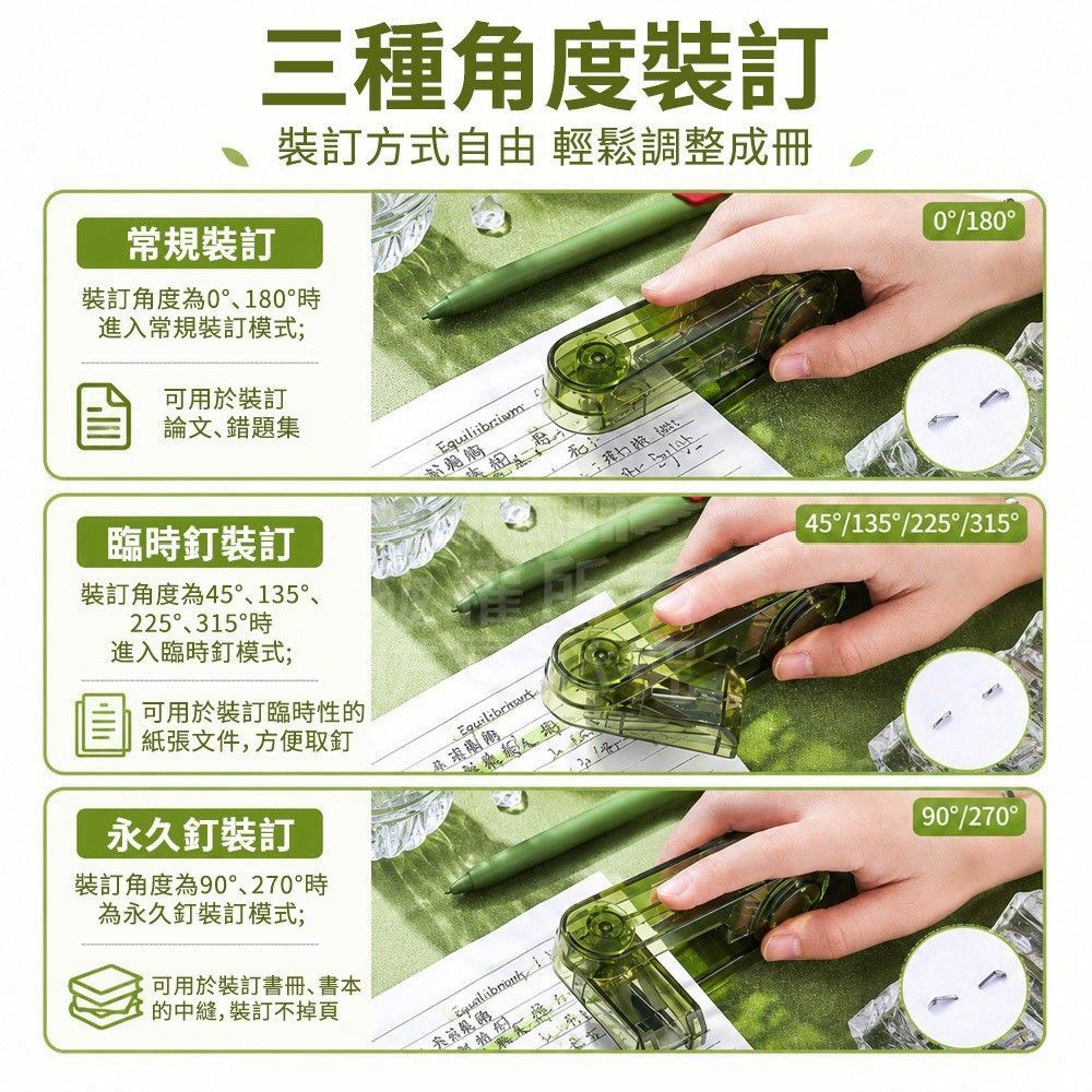 透明旋轉訂書機