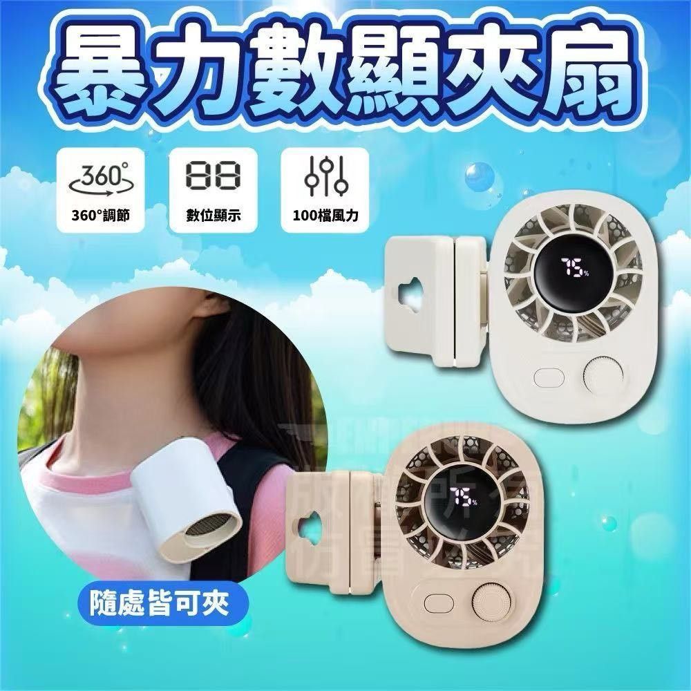 360度數顯強力夾扇