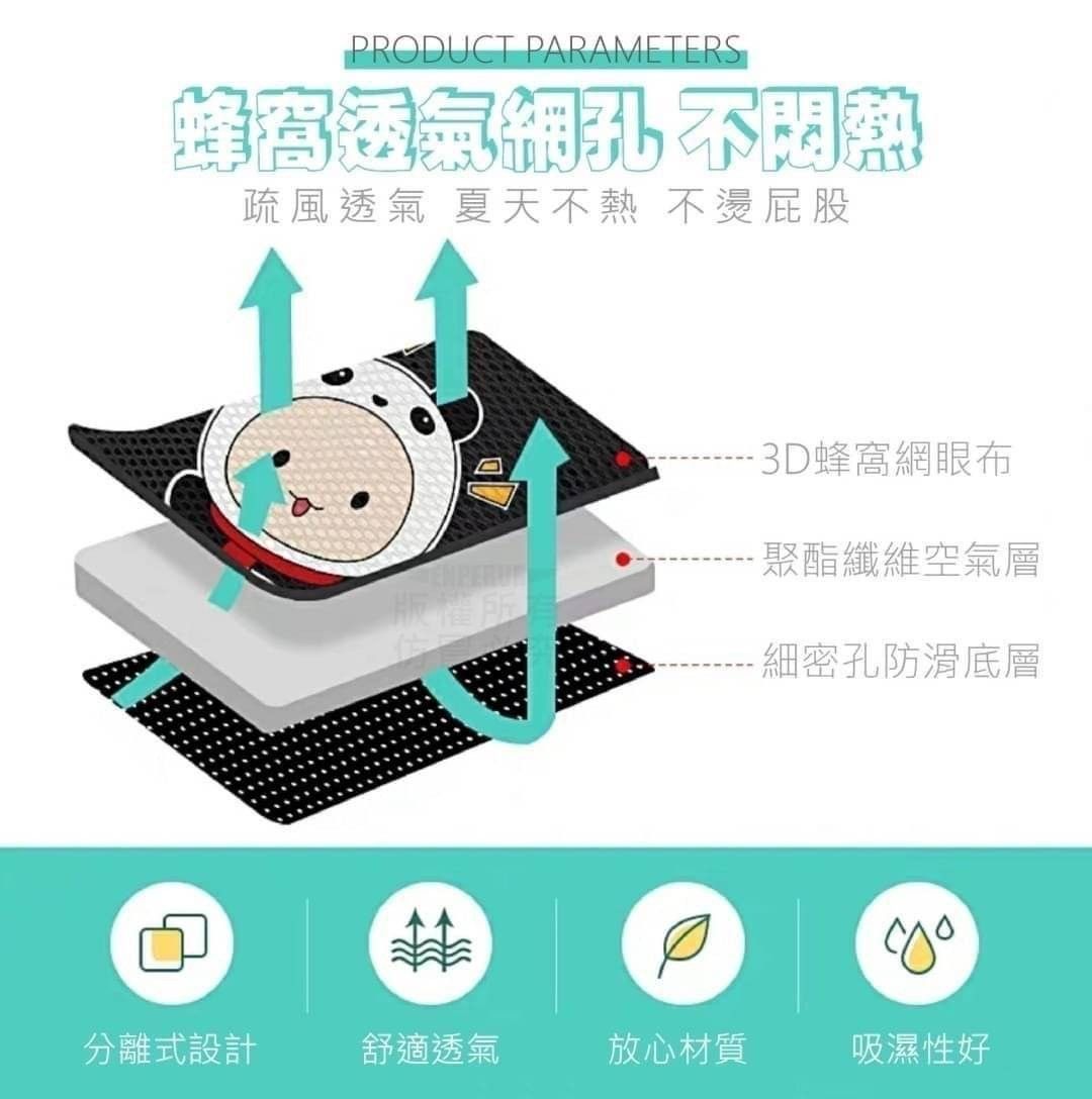3D蜂巢卡通坐墊套
