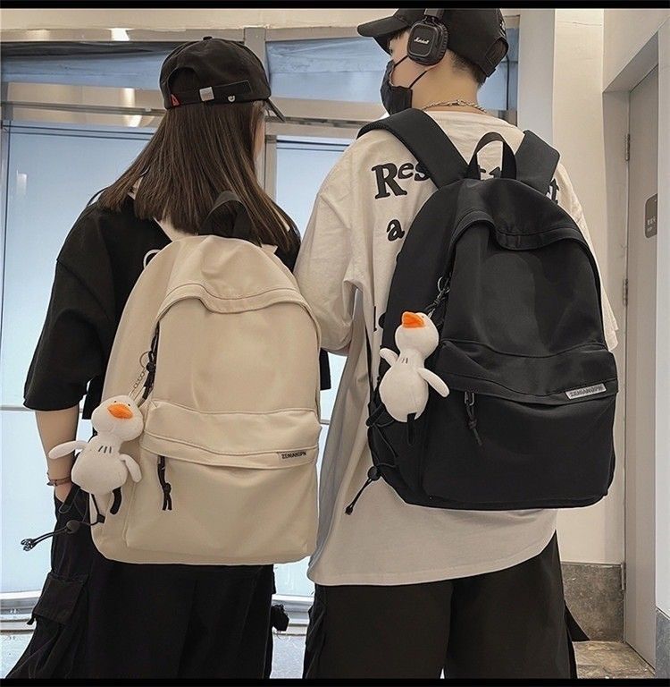 簡約情侶大容量雙肩包 雙肩包簡約大容量後背包旅行包