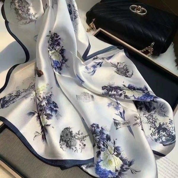 綠意盎然春夏小方巾