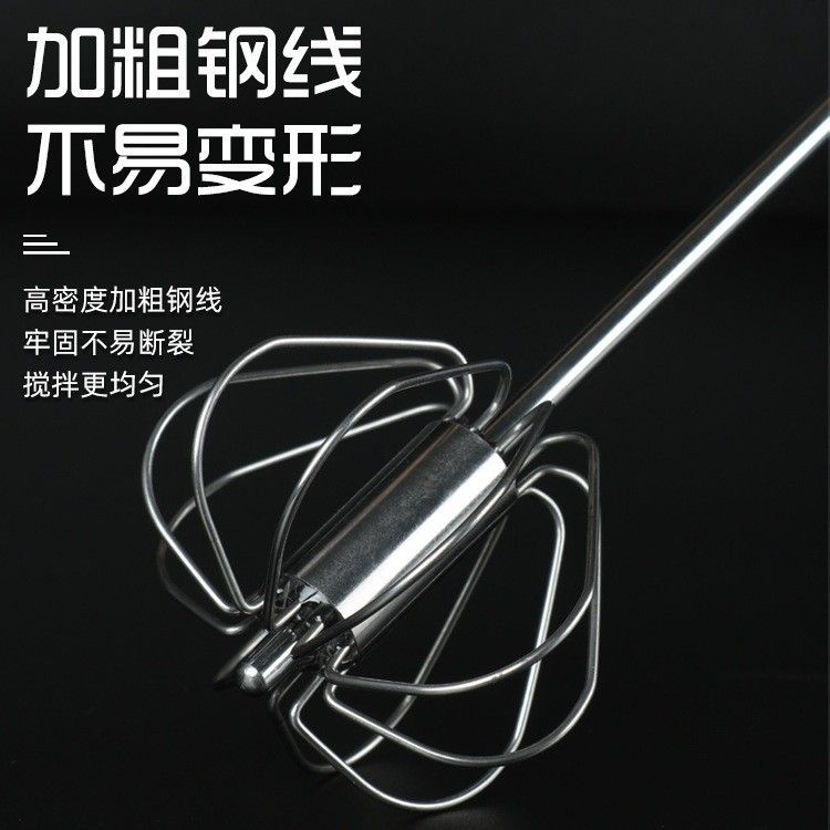 不鏽鋼半自動手壓打蛋器(買一送一)