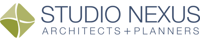 A logo for studio nexus architects and planners